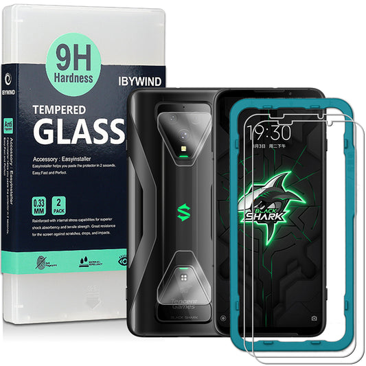 Black Shark 3 Ibywind Screen Protector [Pack of 2] with Camera Lens Protector,Including Easy Install Kit