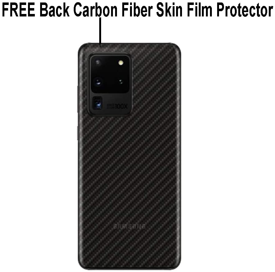 Samsung Galaxy S20 Ultra 5G Ibywind Hydrogel Screen Protector [Pack of 2],[Camera Lens Protector][Back Carbon Fiber Film Protector][In-Display Fingerprint Support][Bubble Free]