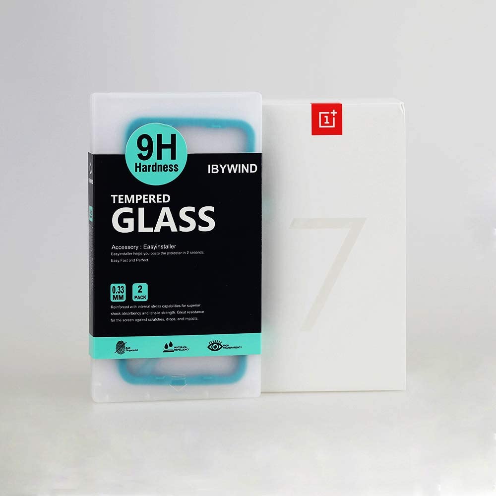 OnePlus 7 Ibywind Screen Protector [Pack of 2] with Camera Lens Protector,Back Carbon Fiber Skin Protector,Including Easy Install Kit