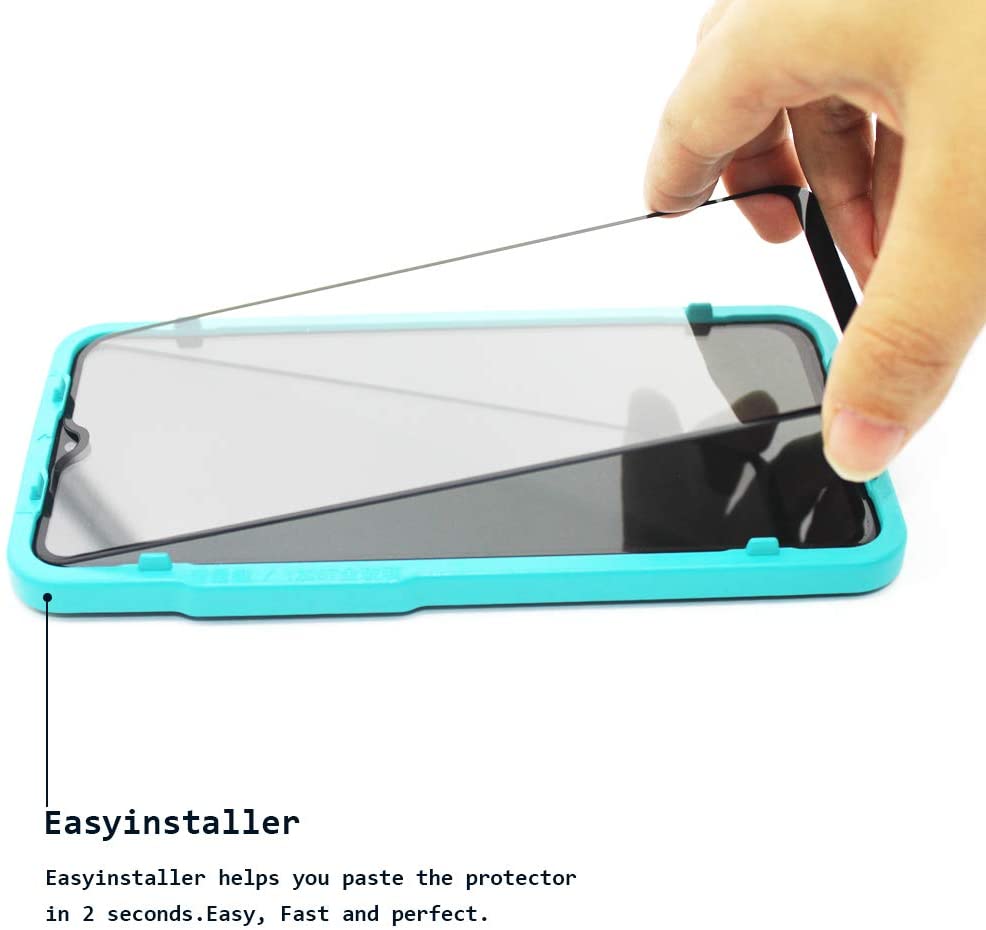 OnePlus 6T Ibywind Screen Protector [Pack of 2] Full Curved 9H Tempered Glass Protector with Back Carbon Fiber Skin Protector,Including Easy Install Kit