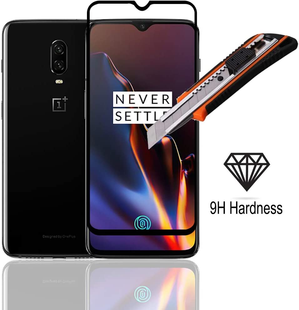 OnePlus 6T Ibywind Screen Protector [Pack of 2] Full Curved 9H Tempered Glass Protector with Back Carbon Fiber Skin Protector,Including Easy Install Kit