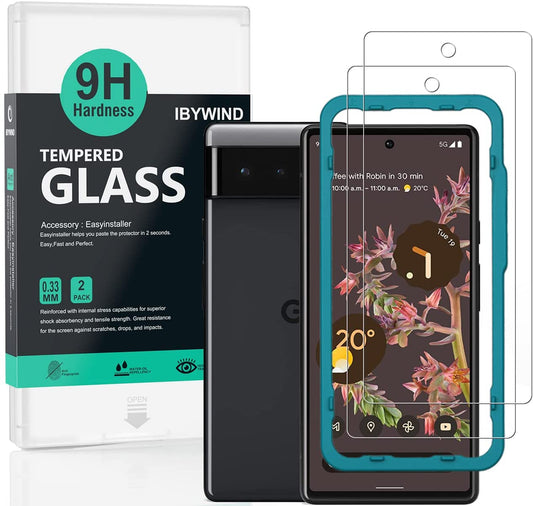 Google Pixel 6 Screen Protector [Pack of 2] with Easy Install Kit