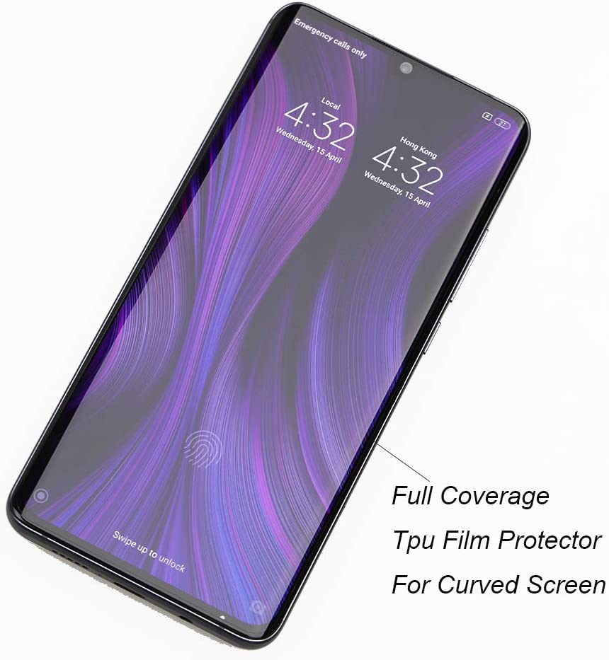 Mi Note 10 Lite Ibywind Hydrogel Film Screen Protector [Pack of 2],[Camera Lens Protector][Back Carbon Fiber Film Protector][In-Display Fingerprint Support][Bubble Free]