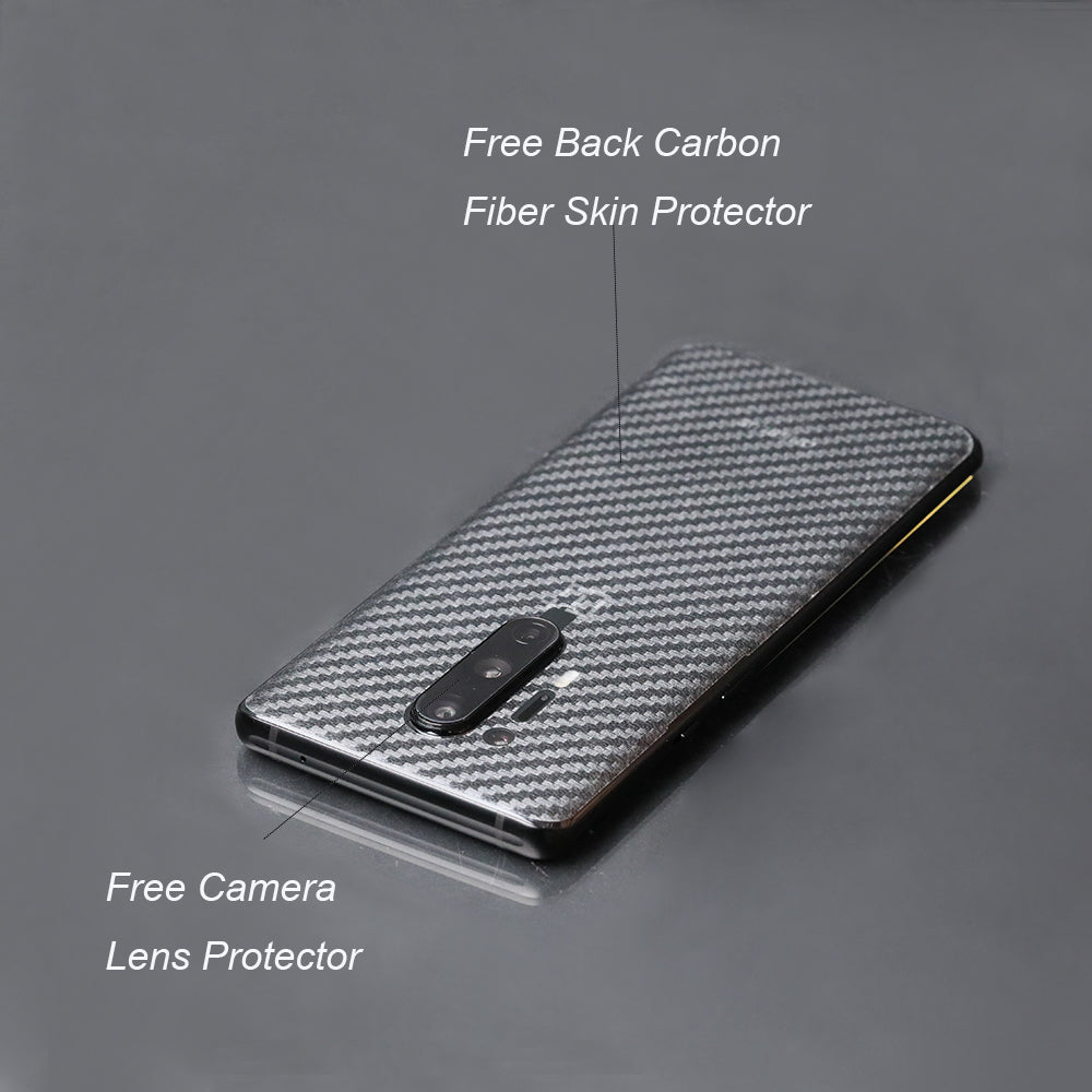 OnePlus 8 Pro Ibywind Screen Protector [Pack of 2],[Camera Lens Protector][Back Carbon Fiber Film Protector][In-Display Fingerprint Support][Bubble Free]