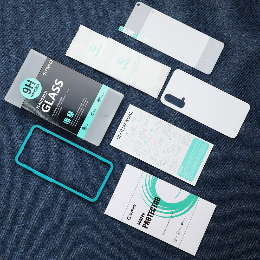 Oneplus Nord CE 5G Ibywind Screen Protector [Pack of 2] with Back Carbon Fiber Skin Protector,Including Easy Install Kit