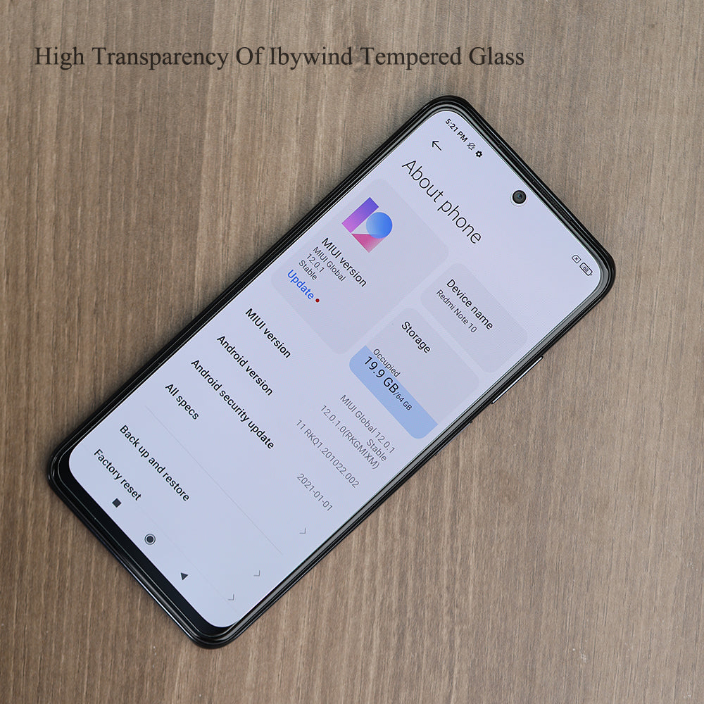 Redmi Note 10/Redmi Note 10S(6.43") Ibywind Screen Protector [Pack of 2] with Metal Camera Lens Protector,Back Carbon Fiber Skin Protector,Including Easy Install Kit
