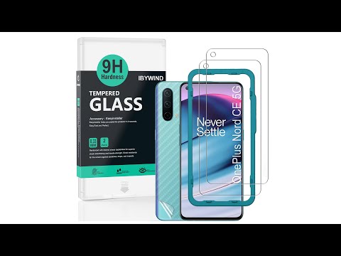 Oneplus Nord CE 5G Ibywind Screen Protector [Pack of 2] with Back Carbon Fiber Skin Protector,Including Easy Install Kit