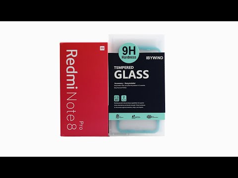 Redmi Note 8 Pro Ibywind Screen Protector [Pack of 2] with Camera Lens Protector,Back Carbon Fiber Skin Protector,Including Easy Install Kit
