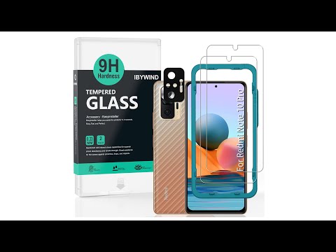 Redmi NOTE 10 PRO(6.67") Ibywind Screen Protector [Pack of 2] with Metal Camera Lens Protector,Back Carbon Fiber Skin Protector,Including Easy Install Kit